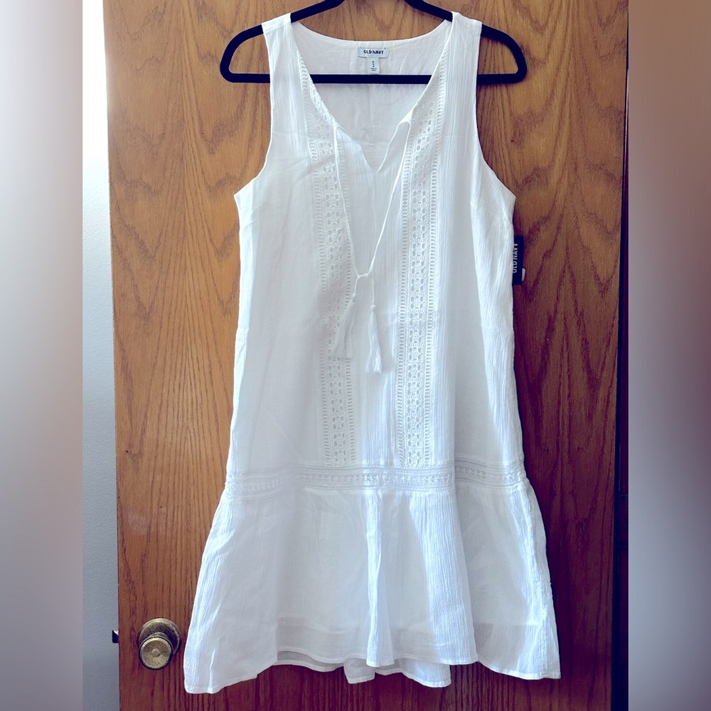 M White Eyelet Summer Dress